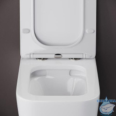 Унитаз подвесной безободковый Ceramicanova Cubic Rimless CN1806 с сиденьем быстросъемным Soft Close (микролифт)
