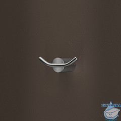 Крючок двойной, нержавеющая сталь, Дюна (Duna), хром глянцевый, IDDIS, DUNSB20i41