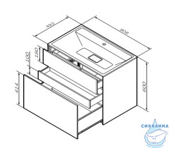 Тумба под раковину AM PM Inspire 80 графит