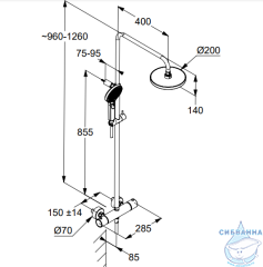 Душевая система Kludi Dive 200 6907905-00 1 режим (хром)