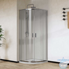 Душевое ограждение Vincea City 90x90 профиль хром, стекло прозрачное VSQ-5CT900CL