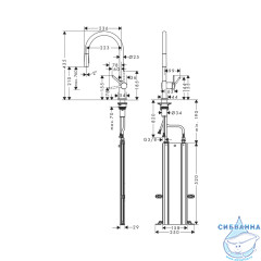Смеситель для кухни Hansgrohe Talis M54 2jet  Sbox 72801800 (сталь)