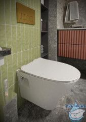 Унитаз подвесной безободковый TONI ARTI Lamoli TA-LL4937 с сиденьем Soft Close (микролифт)