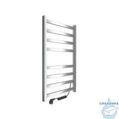 Полотенцесушитель электрический Indigo Oktava Slim (с таймером) 50х80 хром (с возможностью скрытого подключения, подключение R/L)