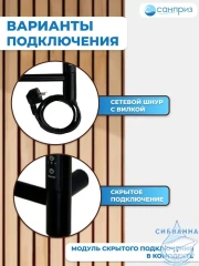 Полотенцесушитель электрический Санприз Классик П6 40х60 (черный матовый) (подключение универсальное)