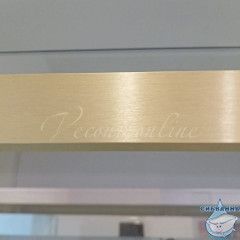 Шторка для ванны Veconi Palau 60x150 профиль брашированное золото, стекло прозрачное PL85G-60-01-C7