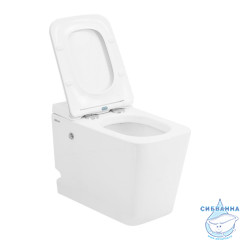 Унитаз приставной импульсный Abber Rechteck AC1213P с сиденьем Soft Close (микролифт) (белый)