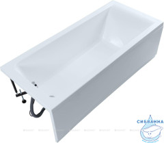 Акриловая ванна Aquanet Bright 180x70 с каркасом
