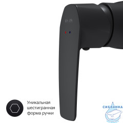 Смеситель для душа AM.PM Gem F90A20022 (черный матовый)