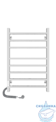 Полотенцесушитель электрический Санприз Квадро П8 50Х80 (хром) (подключение универсальное)