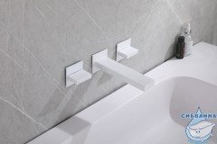 Смеситель для раковины встраиваемый Abber Daheim AF82122W (белый матовый)