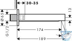  Излив для ванны Hansgrohe Finoris 76410700