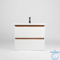 Тумба Viant Мальта 60П с раковиной Como 60 белый/дуб вотан