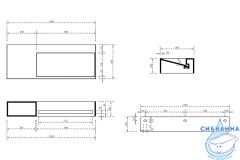 Тумба с раковиной ABBER Stein AS2640-1.2 L подвесная, белая матовая