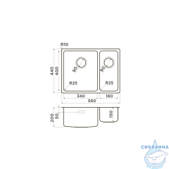 Кухонная мойка Omoikiri Tadzava 58-2-U/IF-IN-L 4993774