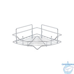 Полка одноярусная угловая, проволока стальная, хром, Grid, Milardo, GRICC1CM44
