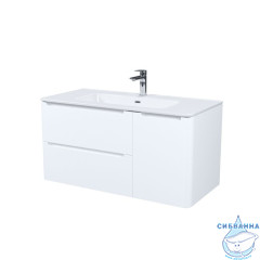 Тумба с умывальником, подвесная, 100 см, белая, Edifice, IDDIS, EDI10W1i95K