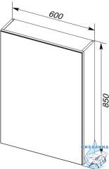 Шкаф-Зеркало Aquanet Алвита 60х85 277540 серый