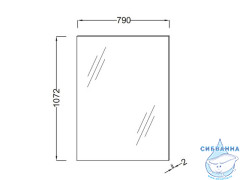 Зеркало Jacob Delafon Struktura 79 EB1209-NF
