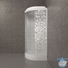 Душевая кабина Тритон Стандард 90х90 А профиль белый, стело мозаика Щ0000061840
