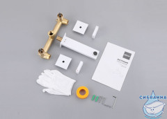 Смеситель для раковины встраиваемый Abber Daheim AF82122W (белый матовый)