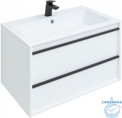 Тумба под раковину Aquanet Lino 80 см 253903 белый матовый