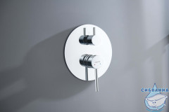 Встраиваемый смеситель для ванны Aquatek Европа AQ1346CR (2 режима) (хром)