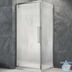 Душевое ограждение Veconi Rovigo 70x70 профиль хром, стекло дождь RV033R-7070-06-C7 (без поддона)