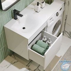 Тумба подвесная Aqwella Forma 54 белый с раковиной Фостер 115 L 