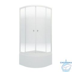 Душевое ограждение Тритон Лайт Б 90x90 профиль белый, стекло лайт Щ0000061801 (с поддоном)