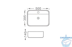 Раковина на столешницу 50 см Aquatek Вега AQ5506-MG