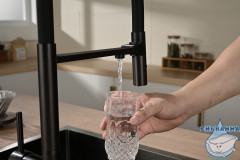 Смеситель для кухни Vincea  VKF-120MB (черный матовый)