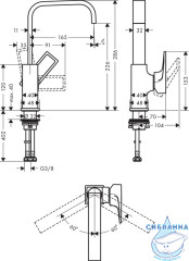 Смеситель для раковины Hansgrohe Metropol 74511000 (с донным клапаном)