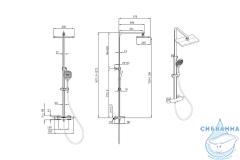 Душевая система Allen Brau Infinity 310 1 режим 296316 (черный матовый)