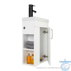 Тумба для ванной комнаты, подвесная, белая, 40 см, Torr, IDDIS, TOR40W1i95. Подходит умывальник 0014000U28