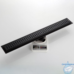 Дренажный трап для душа Gappo G87007-36 700 с решеткой (черный)