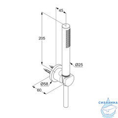 Ручной душ Kludi Nova Fonte 2085005-15 1 режим (хром)
