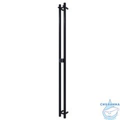 Полотенцесушитель электрический Terminus Duo 11х160 круглая (с возможностью скрытого подключения) (черный муар)