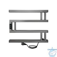 Полотенцесушитель электрический Indigo Muza (с таймером) 50х40 графит (с возможностью скрытого подключения, подключение R)