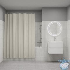 Штора для ванной, 200x180 см, Полиэстер, бежевый, IDDIS, BS02P18i11