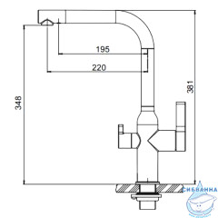Смеситель для кухни Gappo G4399-4 (нержавеющая сталь)