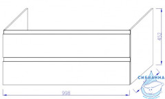 Тумба под раковину Jacob Delafon Madeleine EB2055-J52 черный глянец