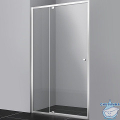 Дверь в нишу Wasserkraft  Aula 11P13 110 см профиль хром, стекло прозрачное 