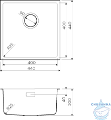 Кухонная мойка Omoikiri Tadzava 44-U-IN Quadro 4993509
