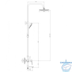 Душевая система Rossinka 200 1 режим S35-46 (хром)