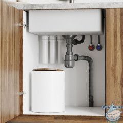 Сифон бутылочный, 3.1/2x40мм, с выпуском, гофротрубой и переливом, IDDIS, 900CVG0P10VD