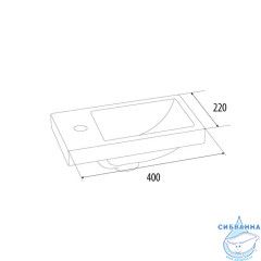 Тумба с умывальником для ванной комнаты, подвесная, белая, 40 см, Torr, IDDIS, TOR40W1i95K