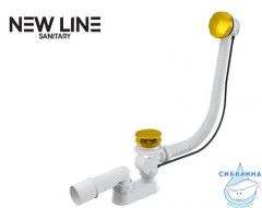 Слив-перелив для ванн New Line Sanitary SL-80GLM (золото матовое)