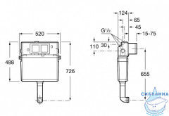 Унитаз приставной Roca The Gap 893109000 с кнопкой смыва и бачком, в комплекте c сиденьем Soft close (микролифт)