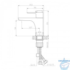 Смеситель Rossinka RS50-15 с гигиеническим душем (хром)
